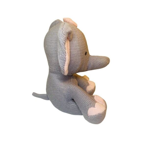 Dan Dee My First Easter Gray Pink Elephant Pink Bow Plush Stuffed Baby Lovey 8" - Picture 6 of 7